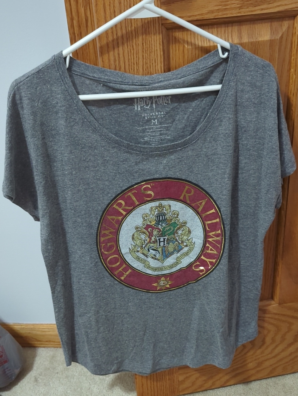 Universal Gray Harry Potter Hogwarts Railways Graphic Tee